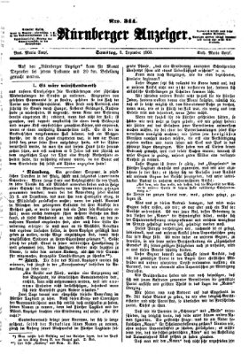 Nürnberger Anzeiger Samstag 8. Dezember 1860