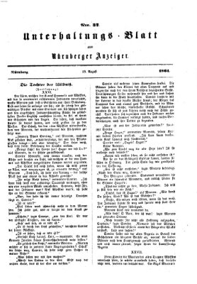 Nürnberger Anzeiger Sonntag 18. August 1861