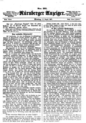 Nürnberger Anzeiger Montag 12. August 1861