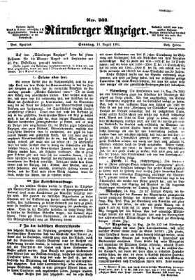 Nürnberger Anzeiger Sonntag 18. August 1861