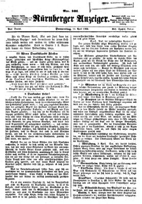 Nürnberger Anzeiger Donnerstag 10. April 1862