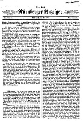 Nürnberger Anzeiger Mittwoch 21. Mai 1862
