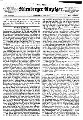 Nürnberger Anzeiger Sonntag 1. Juni 1862