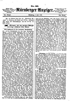 Nürnberger Anzeiger Sonntag 8. Juni 1862