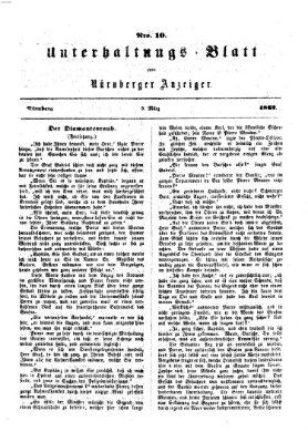 Nürnberger Anzeiger Sonntag 9. März 1862