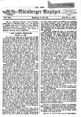 Nürnberger Anzeiger Samstag 19. Juli 1862