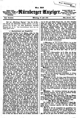 Nürnberger Anzeiger Montag 28. Juli 1862