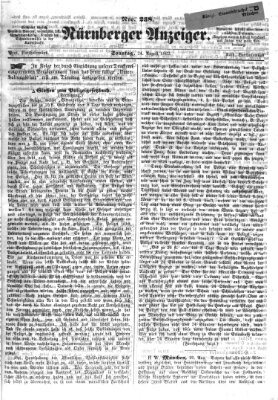 Nürnberger Anzeiger Sonntag 24. August 1862