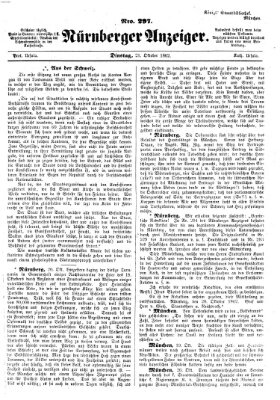 Nürnberger Anzeiger Dienstag 21. Oktober 1862