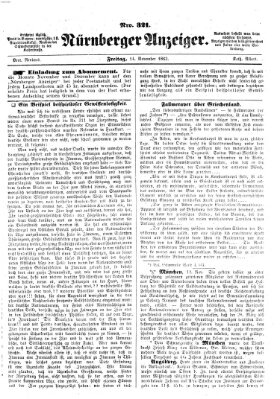 Nürnberger Anzeiger Freitag 14. November 1862