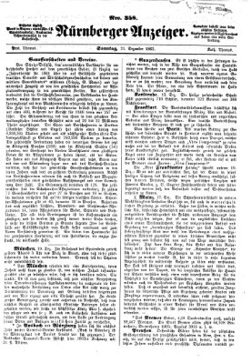 Nürnberger Anzeiger Sonntag 21. Dezember 1862