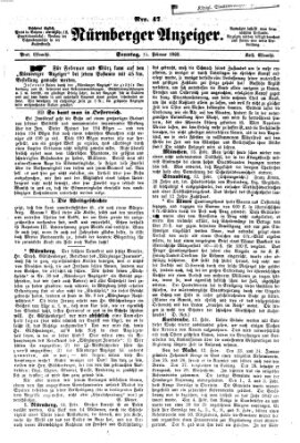 Nürnberger Anzeiger Sonntag 15. Februar 1863