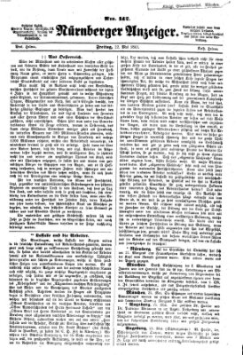Nürnberger Anzeiger Freitag 22. Mai 1863