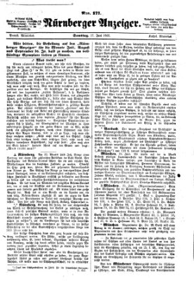 Nürnberger Anzeiger Samstag 27. Juni 1863