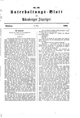 Nürnberger Anzeiger Sonntag 10. Mai 1863