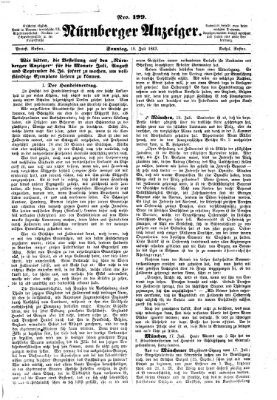 Nürnberger Anzeiger Sonntag 19. Juli 1863