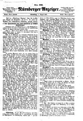 Nürnberger Anzeiger Samstag 15. August 1863