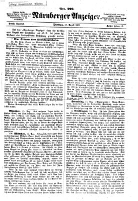Nürnberger Anzeiger Dienstag 18. August 1863