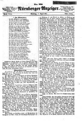 Nürnberger Anzeiger Dienstag 25. August 1863