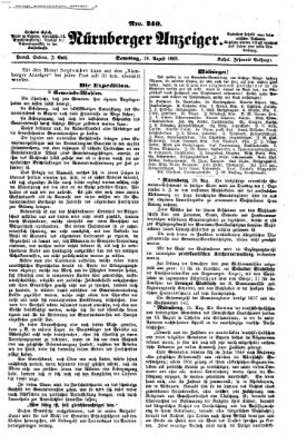 Nürnberger Anzeiger Samstag 29. August 1863