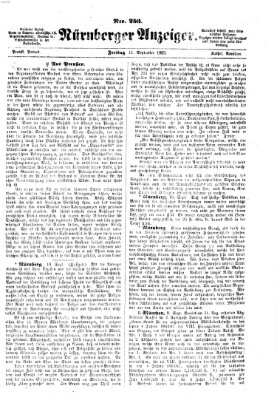 Nürnberger Anzeiger Freitag 11. September 1863