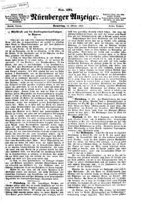 Nürnberger Anzeiger Samstag 24. Oktober 1863