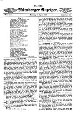 Nürnberger Anzeiger Sonntag 13. Dezember 1863