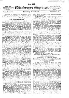 Nürnberger Anzeiger Donnerstag 24. Dezember 1863