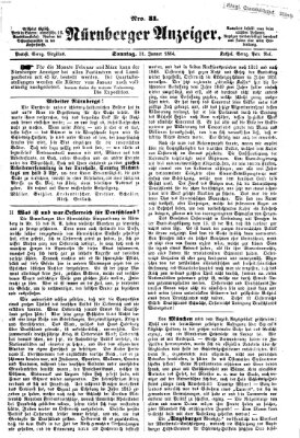 Nürnberger Anzeiger Sonntag 31. Januar 1864
