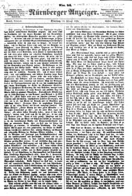 Nürnberger Anzeiger Dienstag 23. Februar 1864
