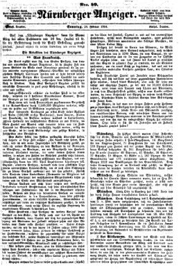 Nürnberger Anzeiger Sonntag 28. Februar 1864