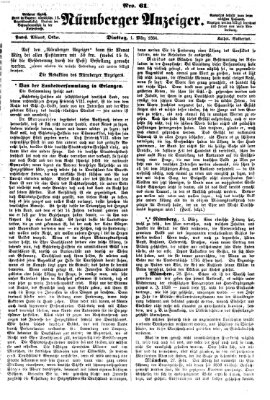 Nürnberger Anzeiger Dienstag 1. März 1864
