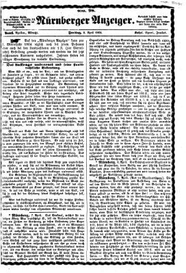 Nürnberger Anzeiger Freitag 8. April 1864
