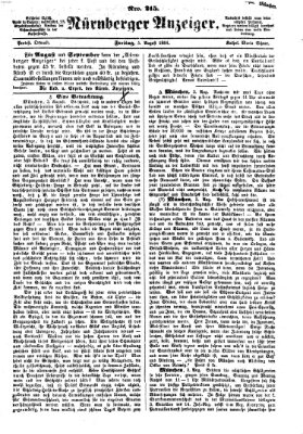 Nürnberger Anzeiger Freitag 5. August 1864