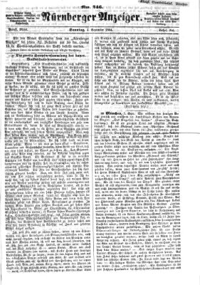 Nürnberger Anzeiger Sonntag 4. September 1864