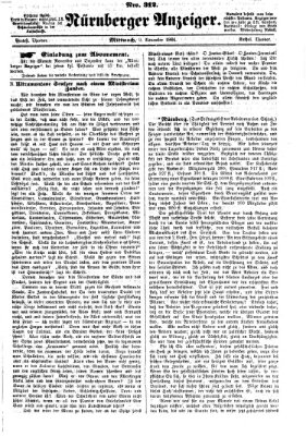 Nürnberger Anzeiger Mittwoch 9. November 1864