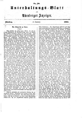 Nürnberger Anzeiger Sonntag 18. September 1864