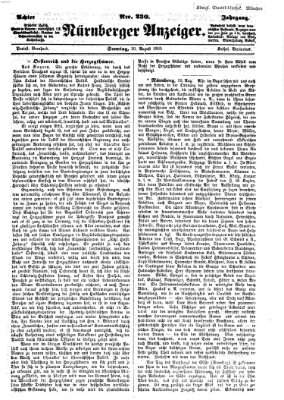 Nürnberger Anzeiger Sonntag 20. August 1865