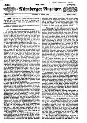 Nürnberger Anzeiger Dienstag 24. Oktober 1865