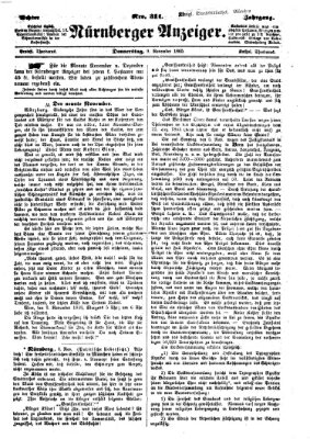 Nürnberger Anzeiger Donnerstag 9. November 1865
