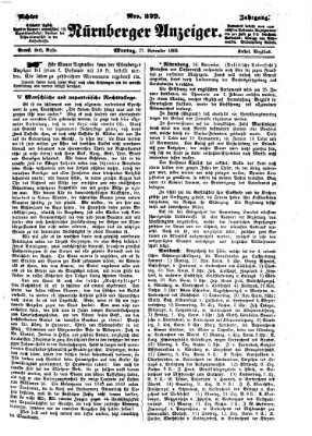Nürnberger Anzeiger Montag 27. November 1865