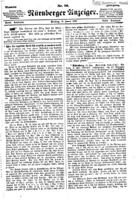 Nürnberger Anzeiger Freitag 26. Januar 1866