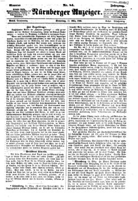 Nürnberger Anzeiger Sonntag 25. März 1866