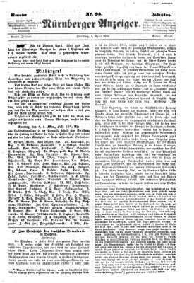 Nürnberger Anzeiger Freitag 6. April 1866