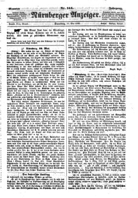 Nürnberger Anzeiger Samstag 26. Mai 1866