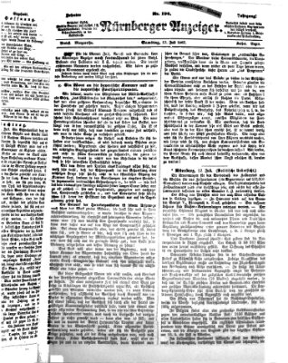 Nürnberger Anzeiger Samstag 13. Juli 1867