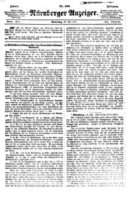 Nürnberger Anzeiger Samstag 20. Juli 1867