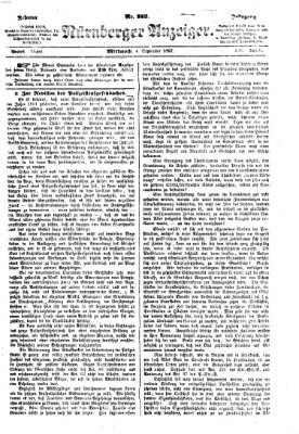 Nürnberger Anzeiger Mittwoch 4. September 1867