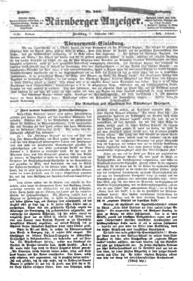 Nürnberger Anzeiger Freitag 27. September 1867