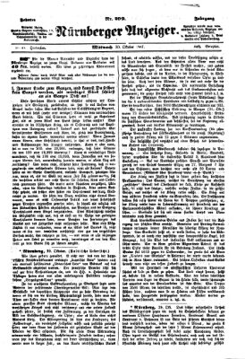 Nürnberger Anzeiger Mittwoch 30. Oktober 1867